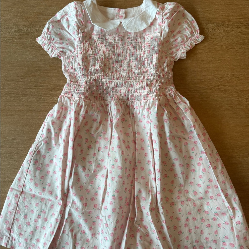 Janie and Jack White and Pink Floral Dress